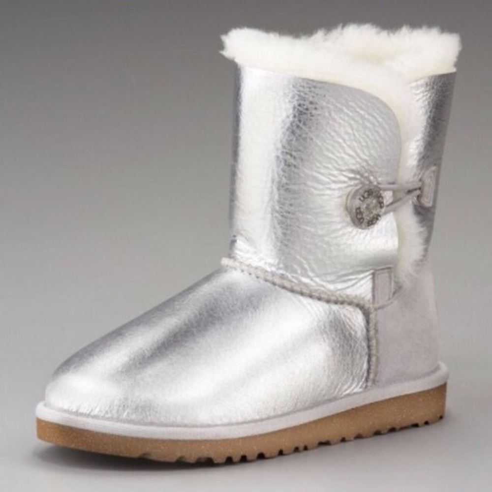 NBW Authentic silver metallic UGG Australia boots